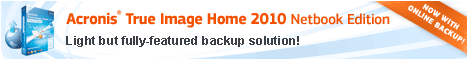 Acronis True Image Home 2010 Netbook Edition Coupon Code 15% Off