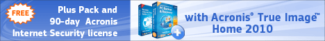 Acronis True Image Home 2010 Coupon 20% off with free Plus Pack and Internet Security
