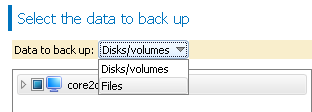 data to backup