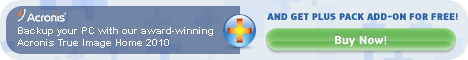 Acronis True Image Home 2010 with Free Plus Pack $30 Off Discount