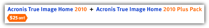 Acronis True Image Home 2010 Plus Pack Special Offer Discount Code