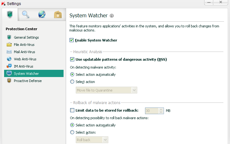 system watcher option