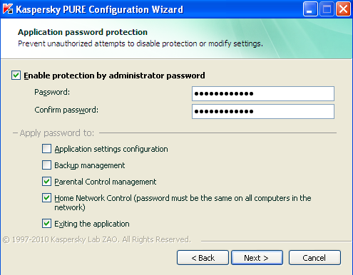 application password protection