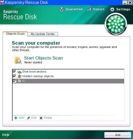 kaspersky rescue disk gui
