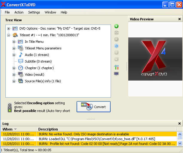 how to stop video playback after burning with vso convertxtodvd