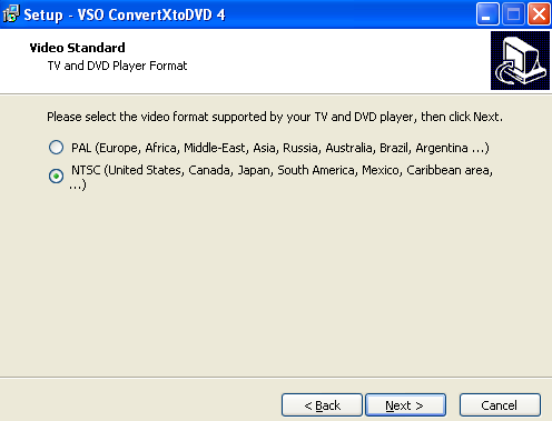 Convert X to DVD 4 select format